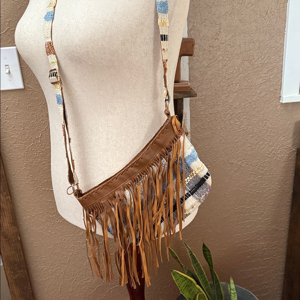 Boho Chic Fringed Crossbody Bag